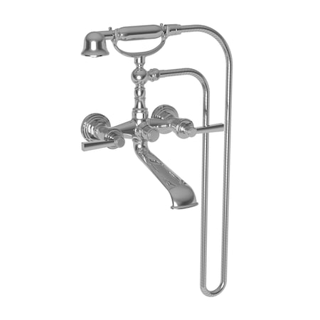 Newport Brass Exposed Tub and Hand Shower Set, 2, Wall, Polished Nickel 1620-4283-15